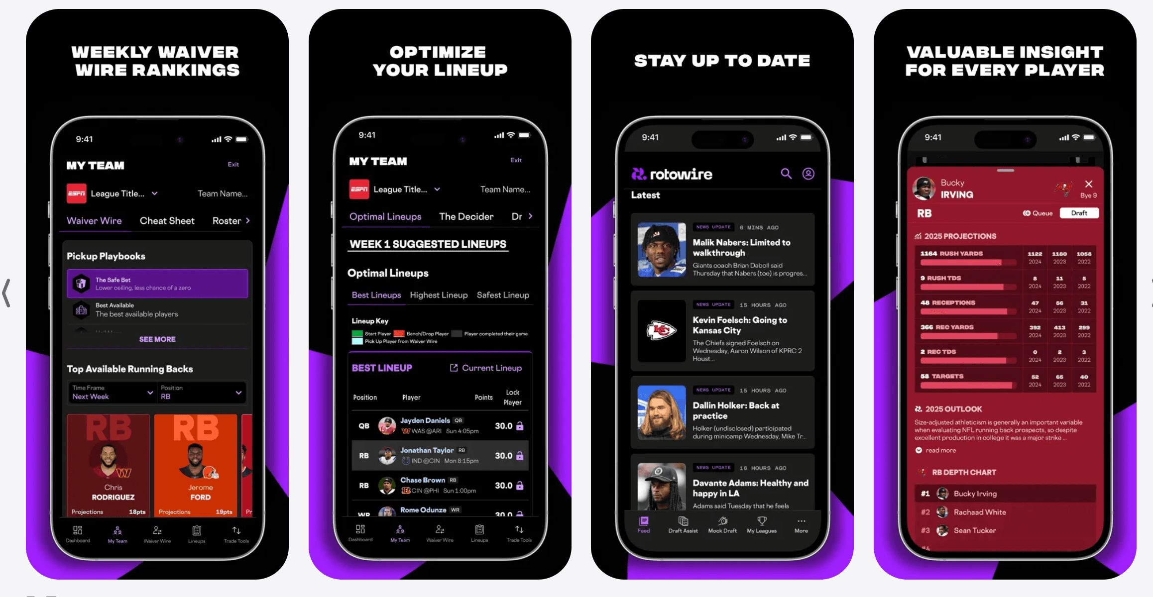 Screenshot of Fantasy Football App